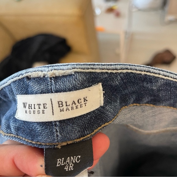 White House Black Market Blanc Jeans 4R - Picture 4 of 5
